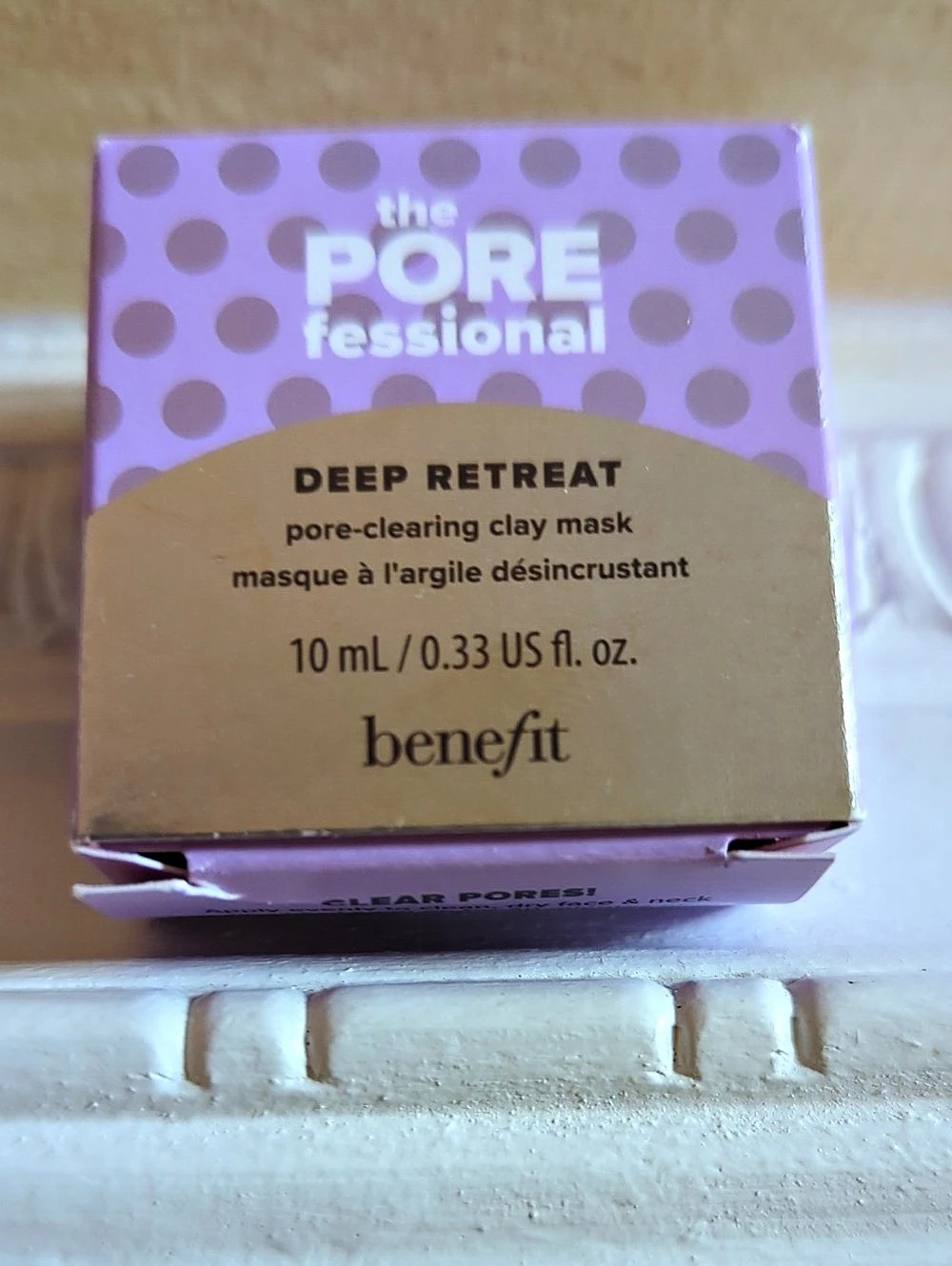 benefit The POREfessional Deep Retreat Deep Cleansing Clay Mask 10 mL NWT